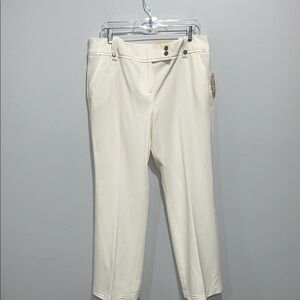 Dressbarn women’s size 16 petite ecru white dress pants NEW